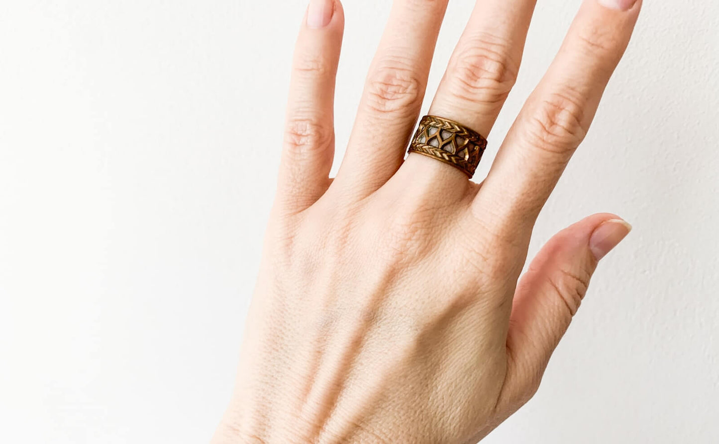 Kalevala Koru, Uskela Bronze Ring, Finland Marked