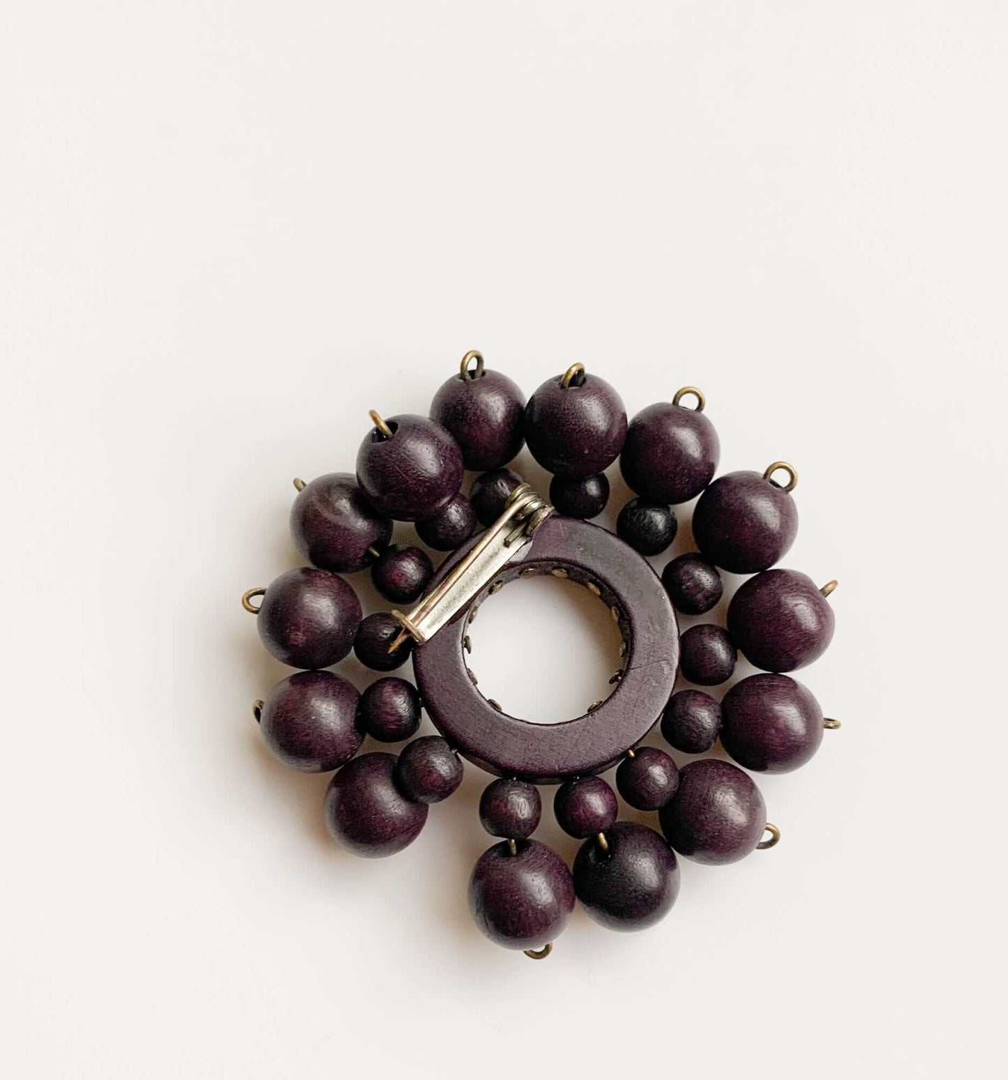 Aarikka Wooden Flower Brooch, Finland, 1960s-1970s
