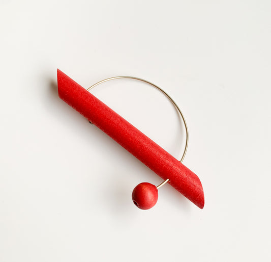 Aarikka Finland | Red Orbit Brooch