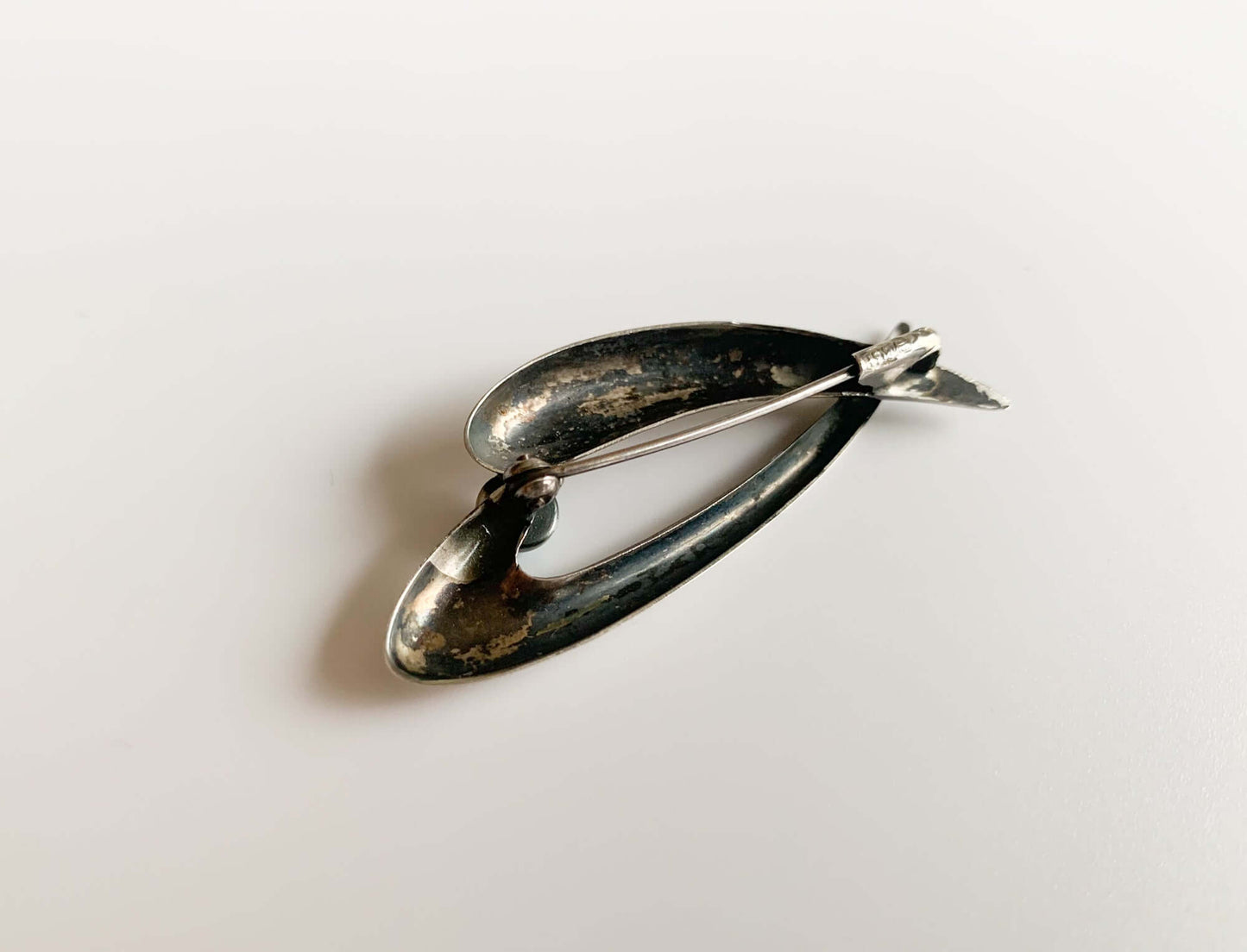 Modernist Silver Brooch by Salovaara, turquoise