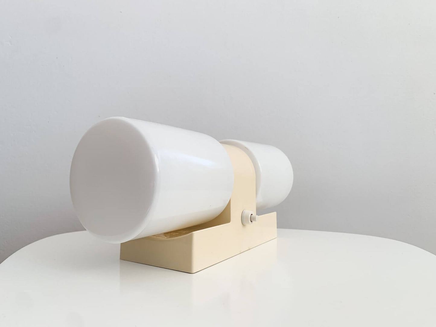 Glass and plastic vintage lamp, Scandinavian style