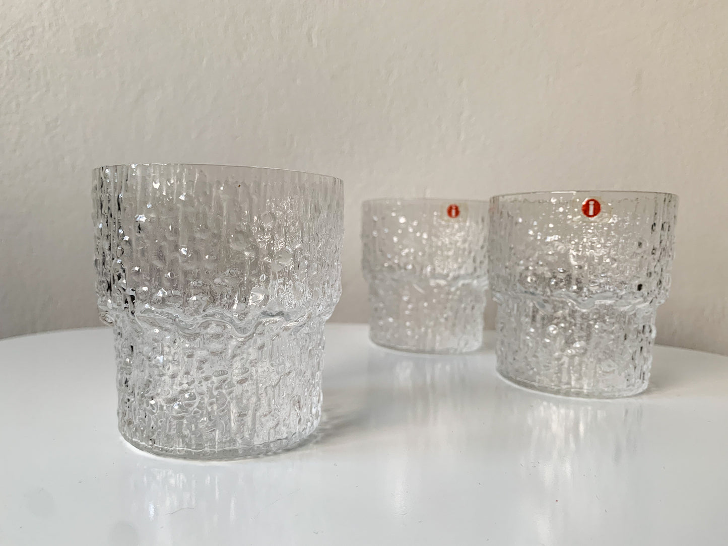 Tapio Wirkkala, Iittala, 3 whiskey glasses Paadar, Finland 1970-76