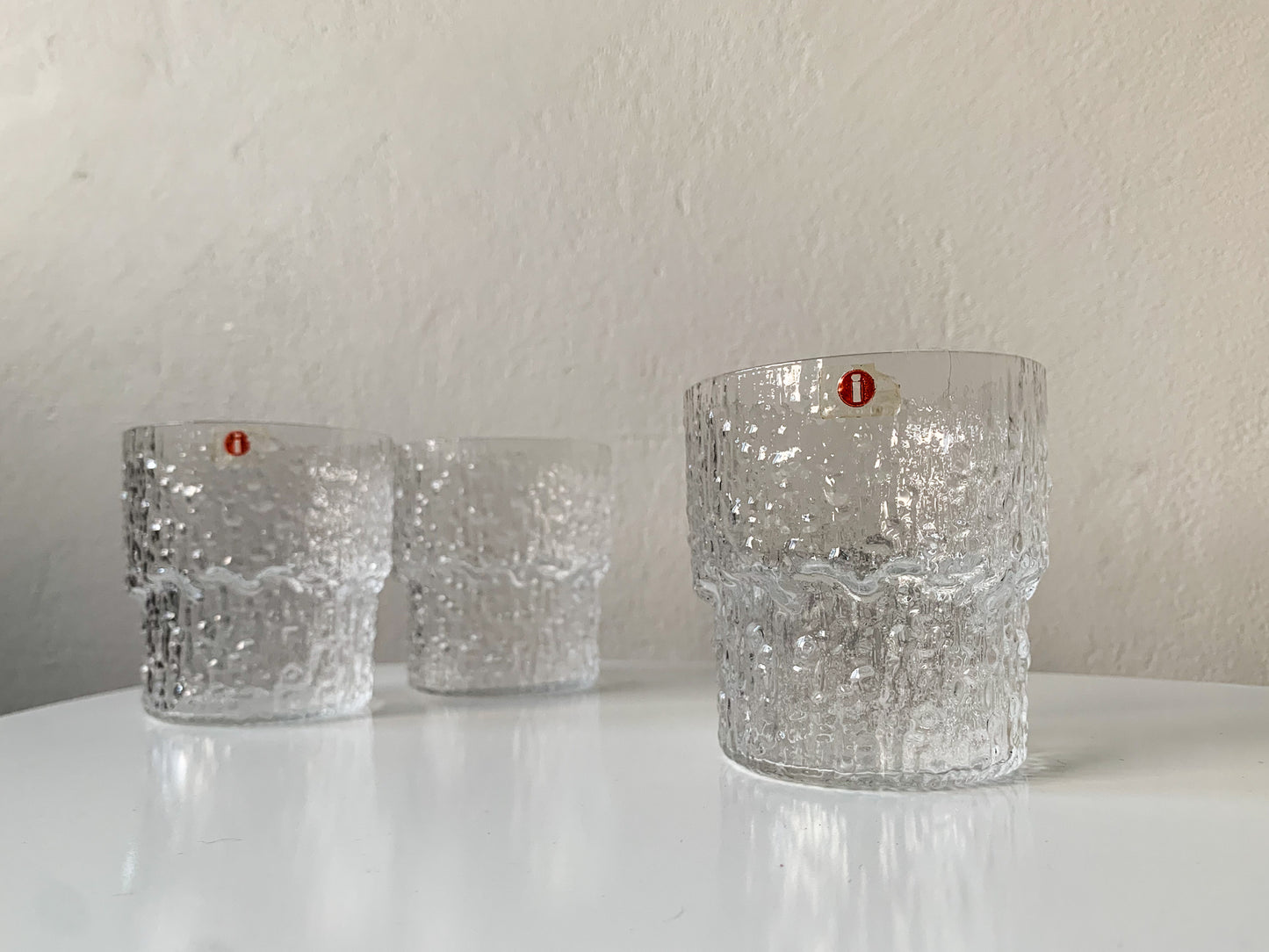 Tapio Wirkkala, Iittala, 3 whiskey glasses Paadar, Finland 1970-76