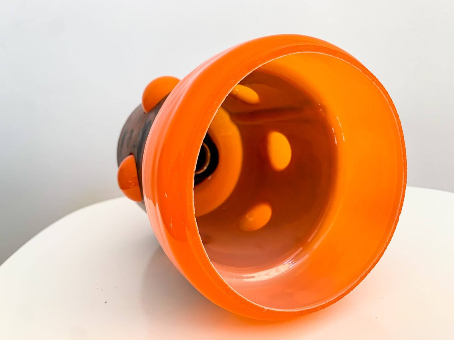 Orange glass pendant lamp | Vintage lighting collection on Molna Vintage