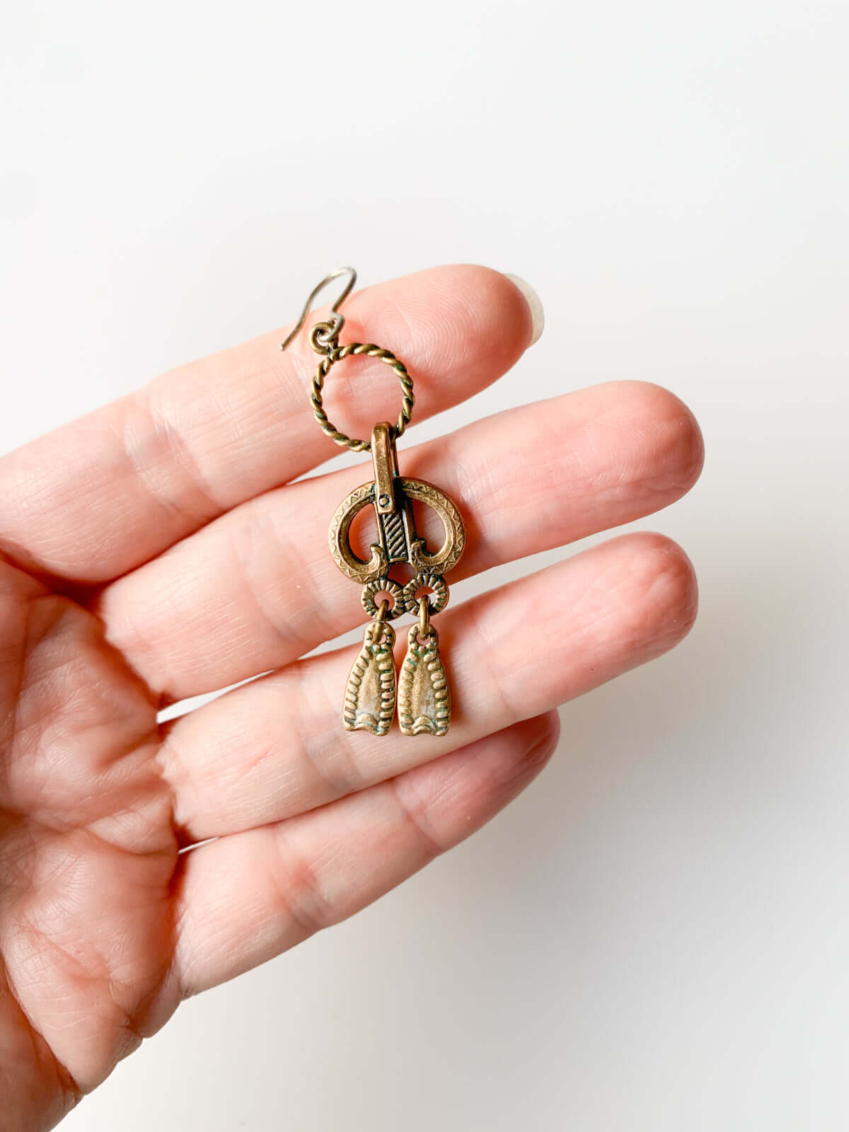 Kalevala Koru “Vyborg Ring” Bronze Earrings