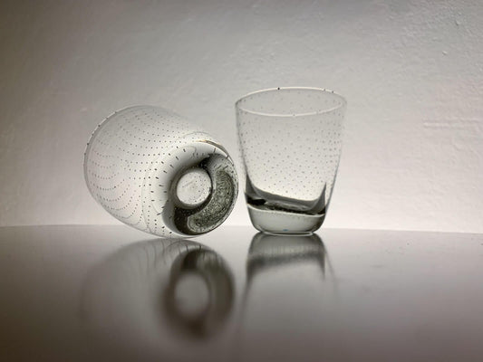 Gunnel Nyman glass, Nuutajarvi, Duo of glasses Pore GN23