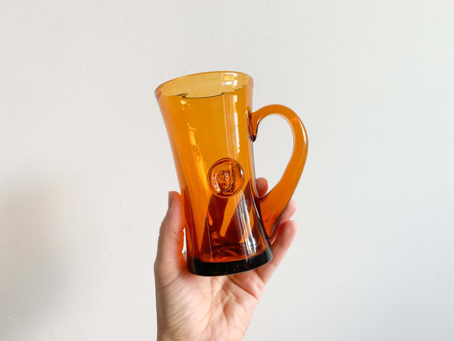 Vintage glass H381 Man's Face by Erik Hoglund, Kosta Boda Sweden, 1960s
