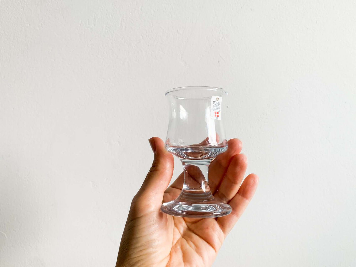 Danish Design 1980s Crystal glass footed