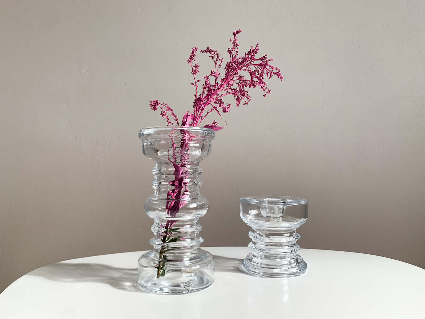 Vases and candle holders for midcentury style appartment