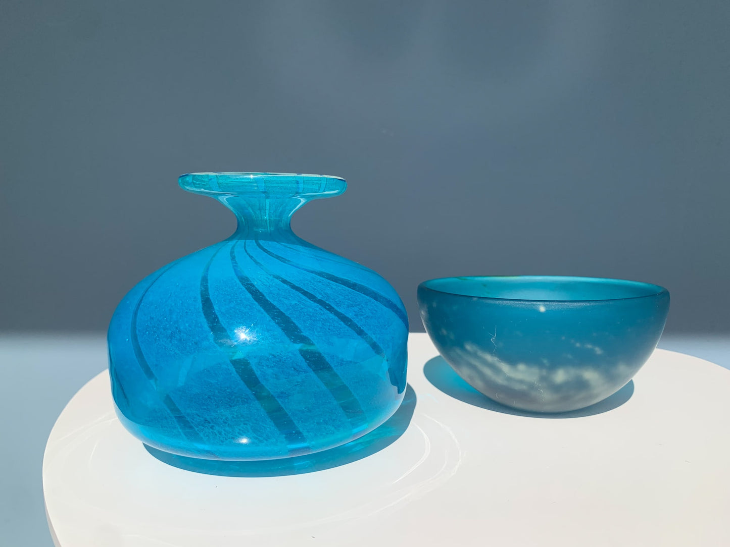 Vintage glass collection Mdina Malta design Michael Harris