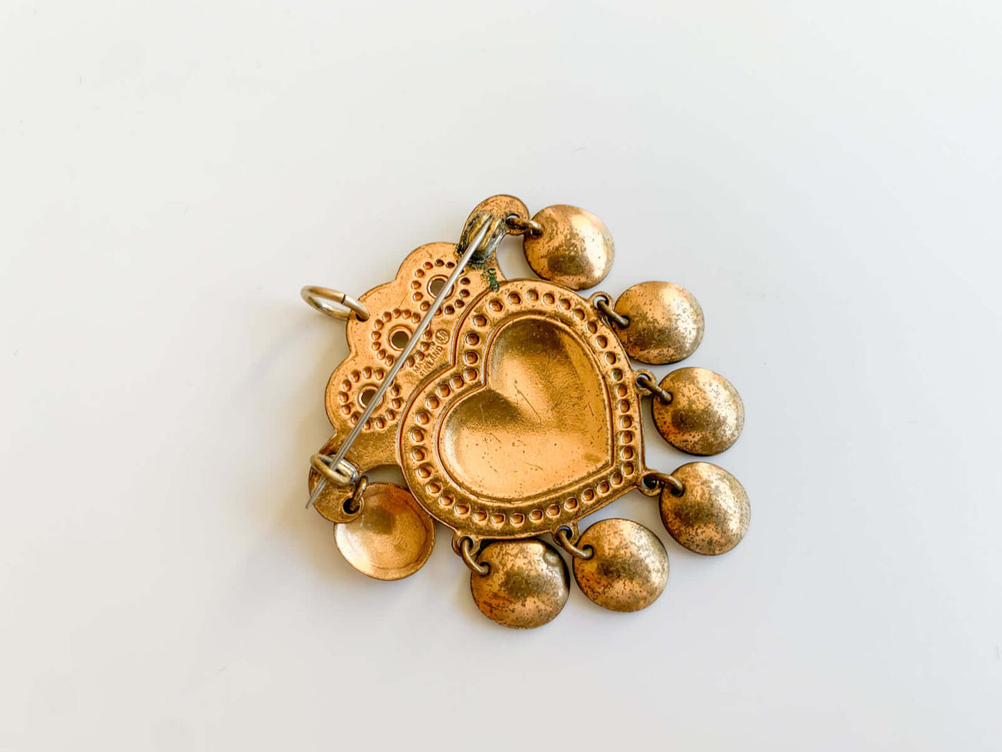 Kalevala Koru, Bronze vintage brooch pendant Salt Heart