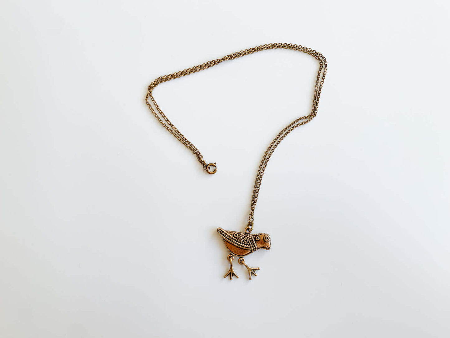 Kalevala Koru, Bronze bird Hattula pendant necklace, Finland