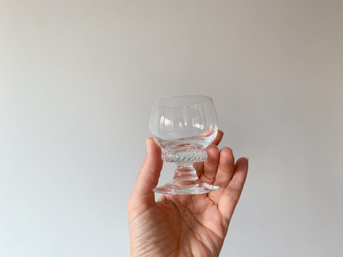 Vintage set of 6 cocktail glasses Monrepos, design Heikki Orvola, Nuutajarvi Finland 1979-80