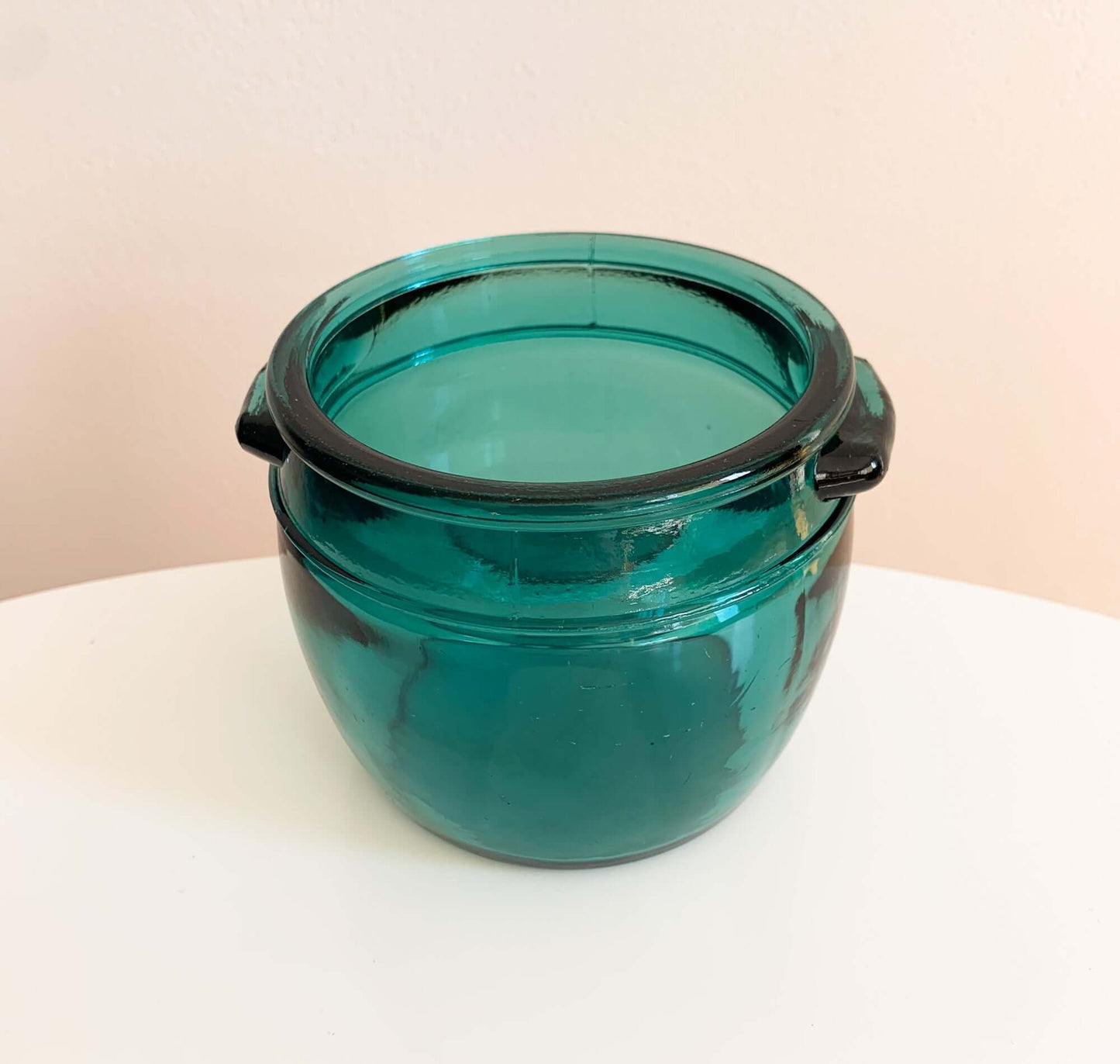 Riihimäki Turquoise Glass Pot