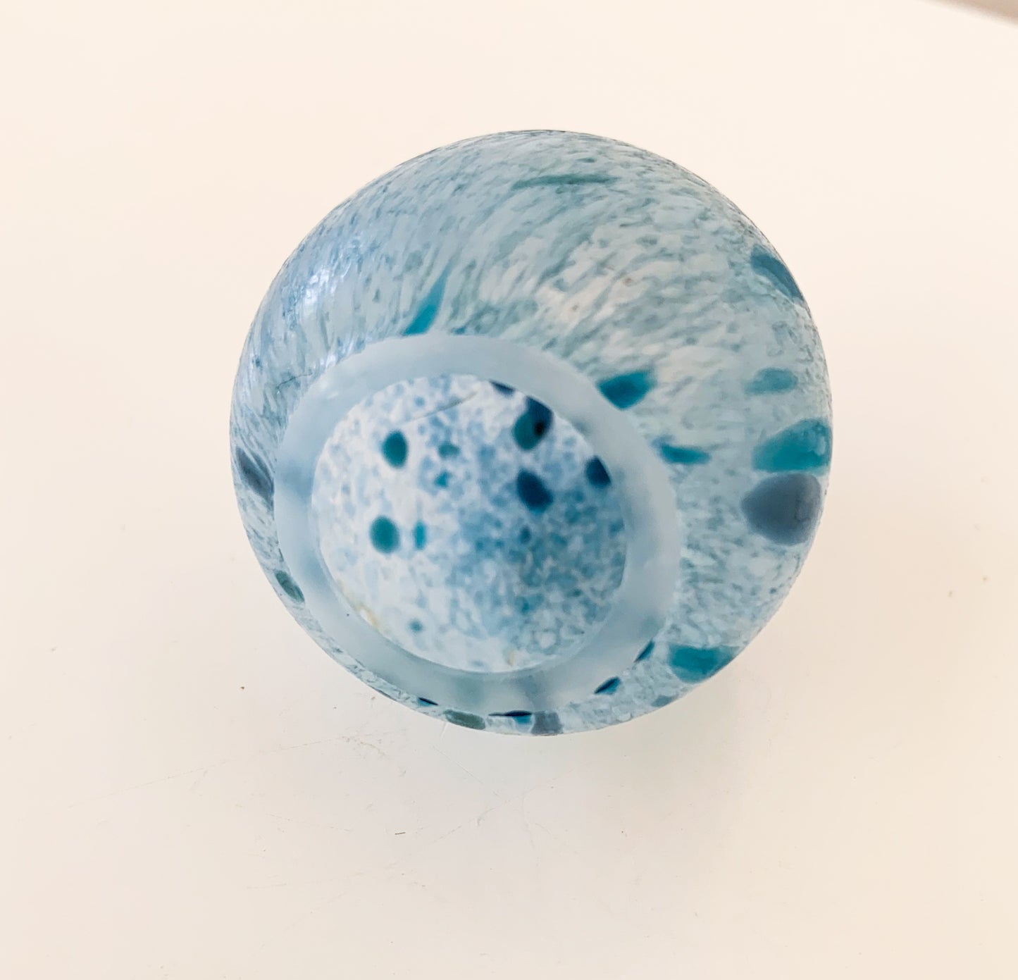 Monica Backström Boda Blue Art Glass Egg, Sweden