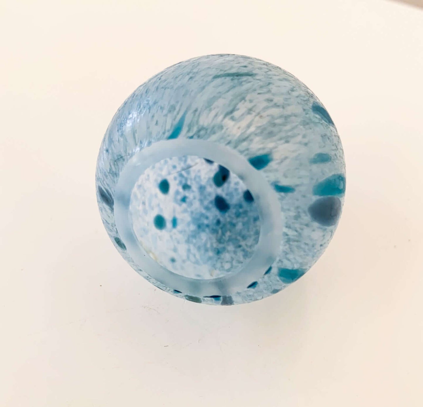 Monica Backström Boda Blue Art Glass Egg, Sweden