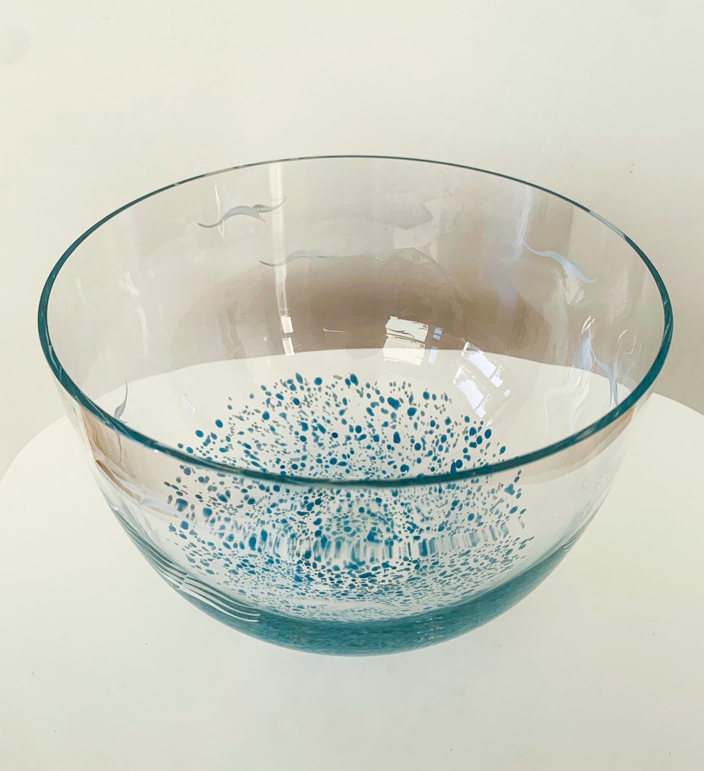 Skagerak Art Glass Large Serving Bowl, Sweden