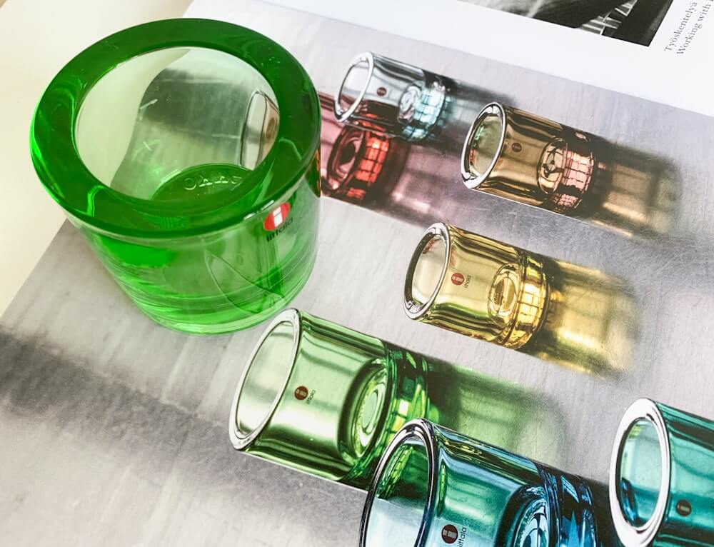 Kivi Marimekko candle holder glass