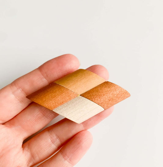Aarikka Finland | Wooden 4 Element Brooch