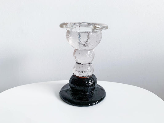 Glass sculpture candle holder Stone Scandinavian design
