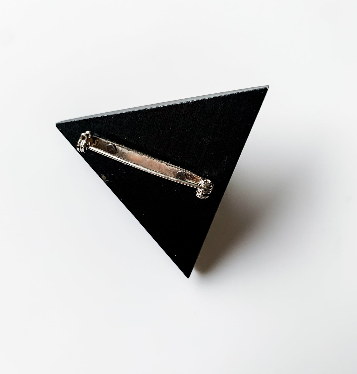 Aarikka Finland | Black Triangle Wooden Brooch