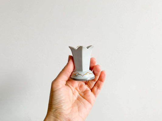 Arabia candle holder Korall, blue porcelain, 1920s