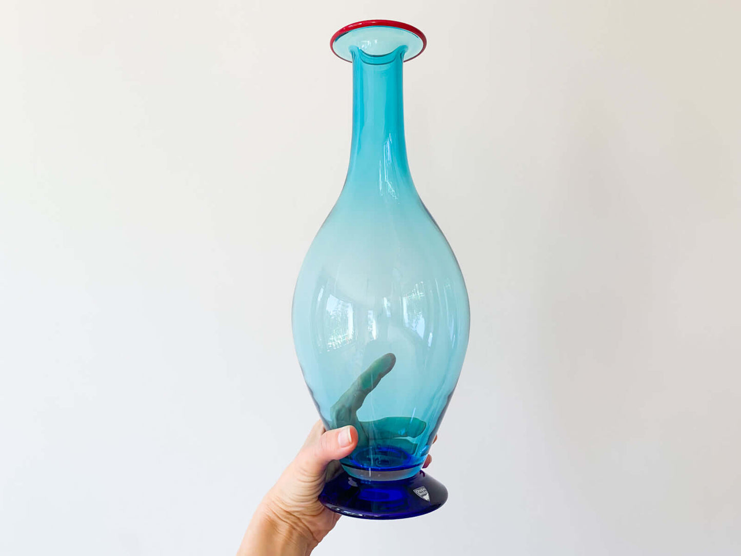 Orrefors Erika Lagerbielke, Vase Solo 9190 signed, 37 cm