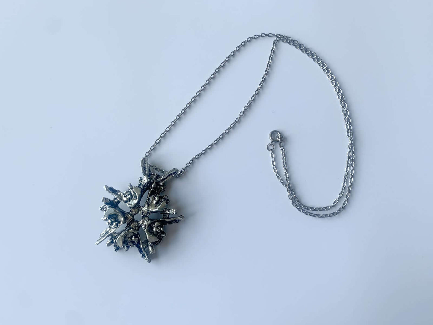 Vintage pewter designer jewelry 1970s