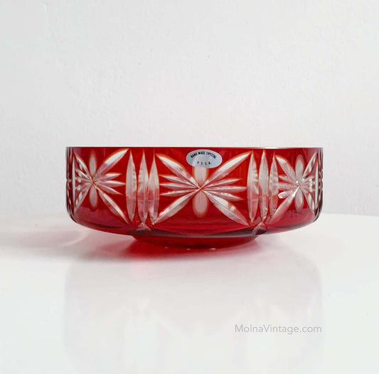 Ruby crystal bowl, USSR