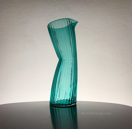 Iittala Gluck! teal glass pitcher | Kati Tuominen-Niittylä