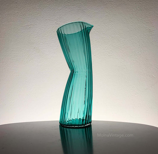 Iittala Gluck! teal glass pitcher | Kati Tuominen-Niittylä