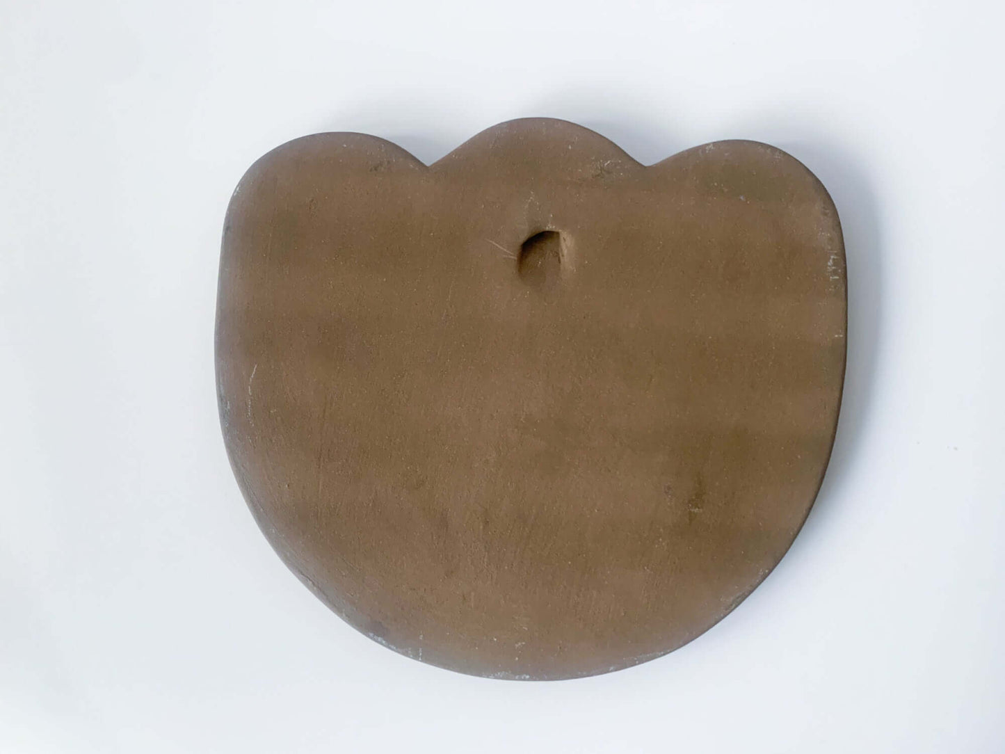 Vibrant and earthy ceramic wall plate Red Flower, TEKT factory, Estonia 1980s