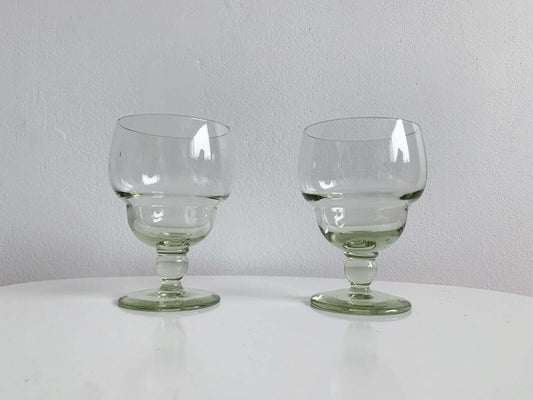 Beer glasses pair Art Deco Scandinavia