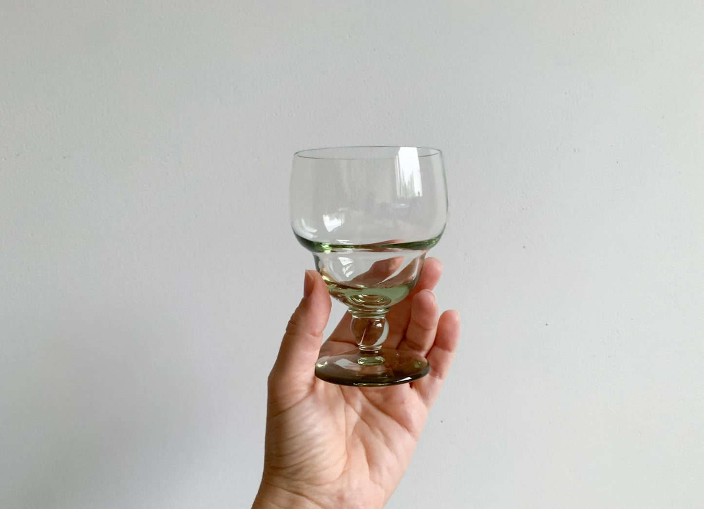 Vintage clear footed glass Made in Finland