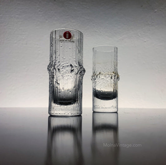 2 Iittala Niva Glasses by Tapio Wirkkala