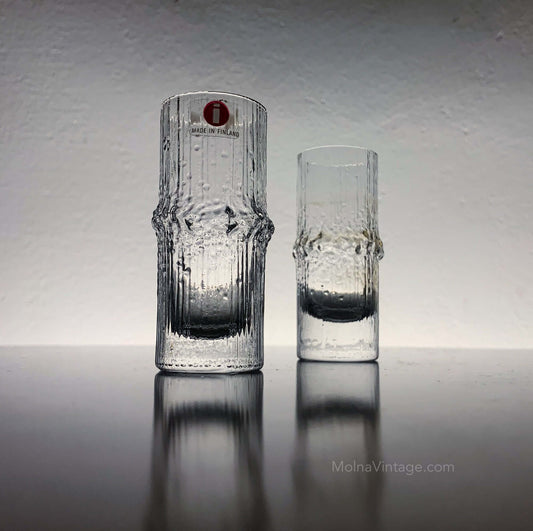 2 Iittala Niva Glasses by Tapio Wirkkala