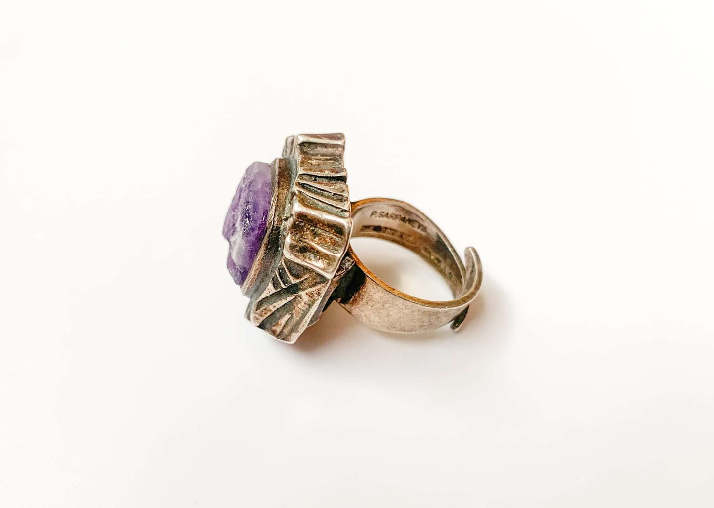 Finnish jewelry amethyst silver