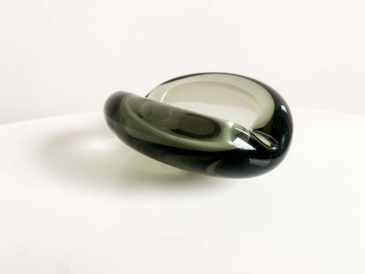 Holmegaard Per Lutken, Smoky glass bowl 27199, Denmark 1960s