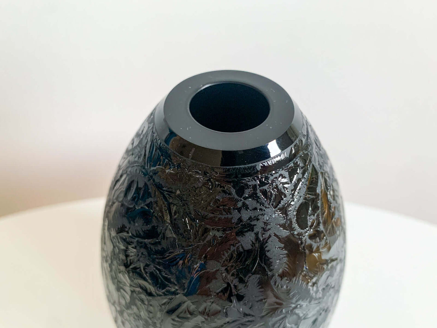 Orrefors artglass vase, frosted