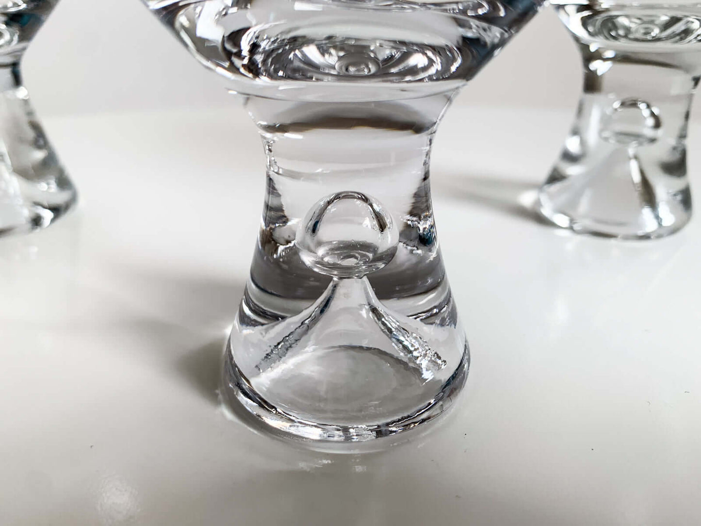 Tapio glasses with bubbles Iittala | Designer Tapio Wirkkala | Finnish vintage crystal| Molna Vintage shop