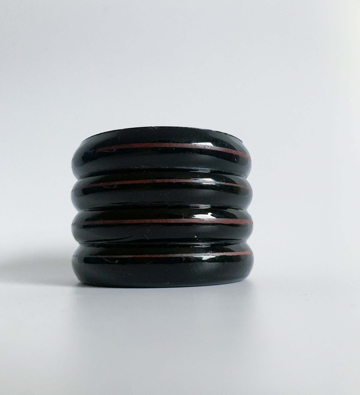 Vintage glass vase black color