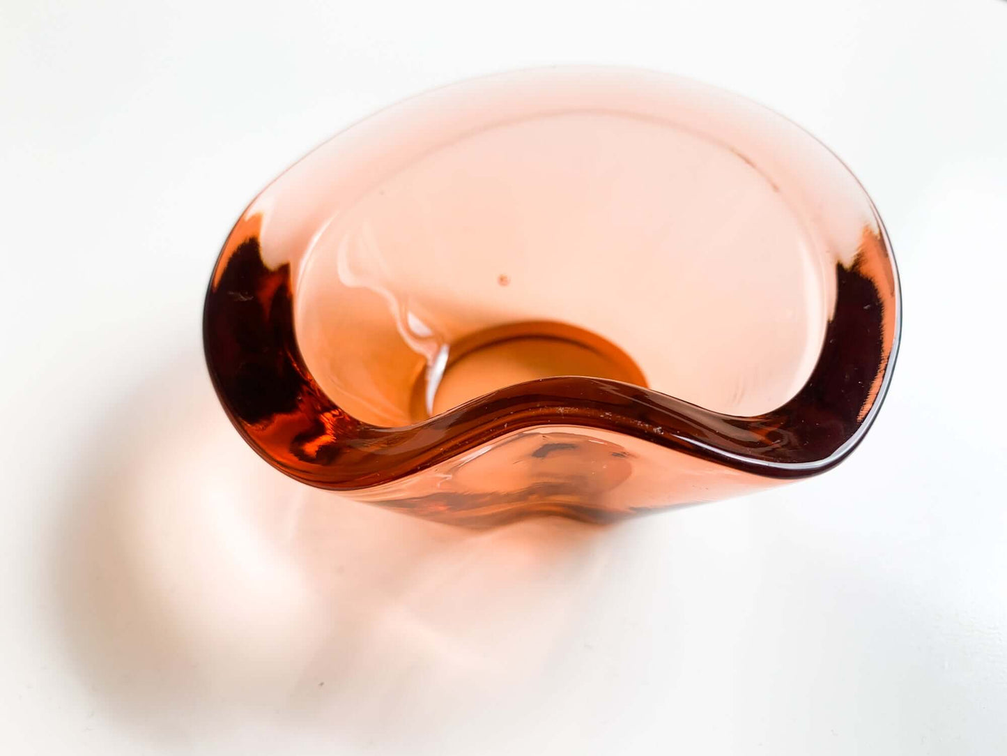Vintage Art Glass Vaakuna Rose Helena Tynell Riihimaki | Molna Vintage