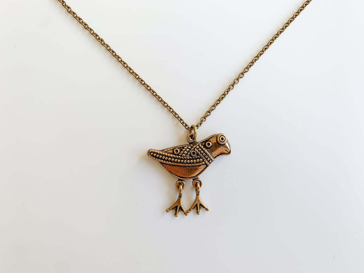 Vintage Broze Pendant Bird Kalevala Koru Kk | Molna Vintage