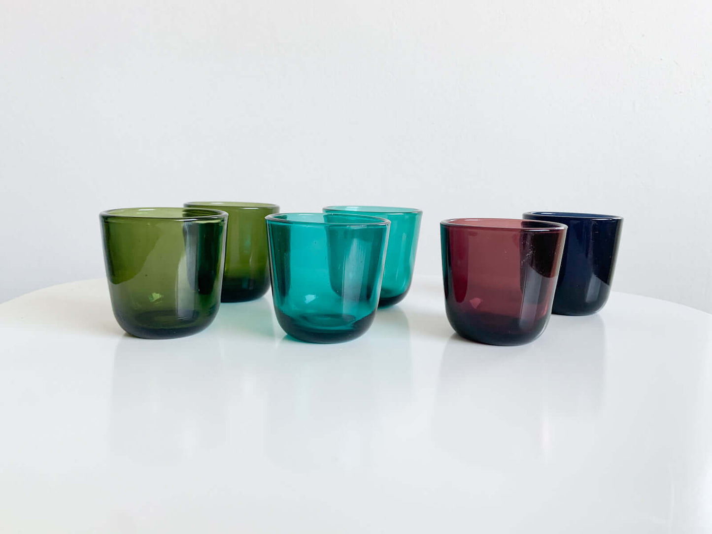 Vintage Nuutajarvi Kaj Franck | Set color glass tumblers 5023 | Molna Vintage