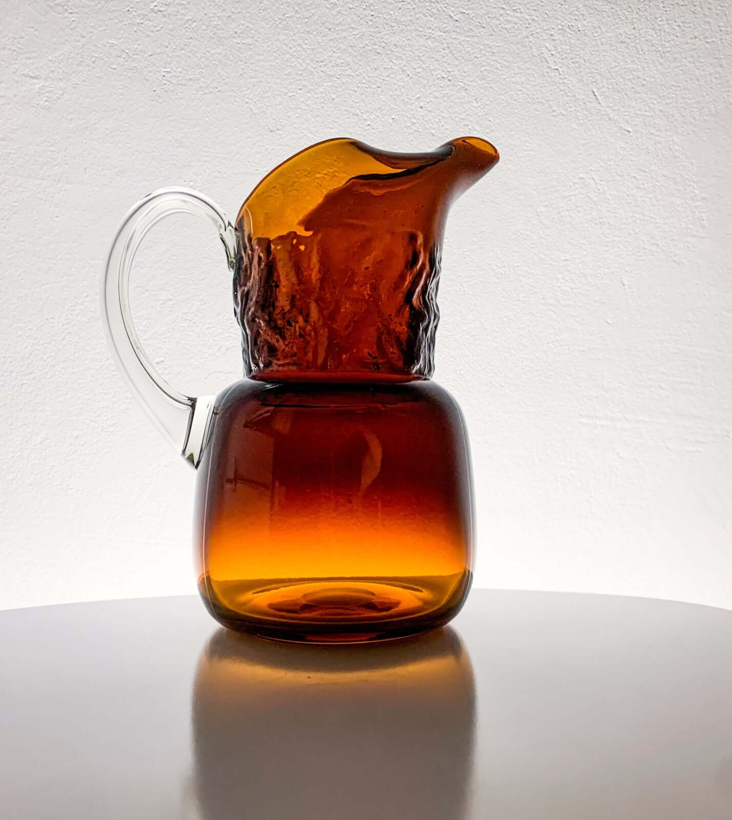 Vintage amber glass pitcher | Kumela Kaj Blomqvist 1970s | Molna Vintage