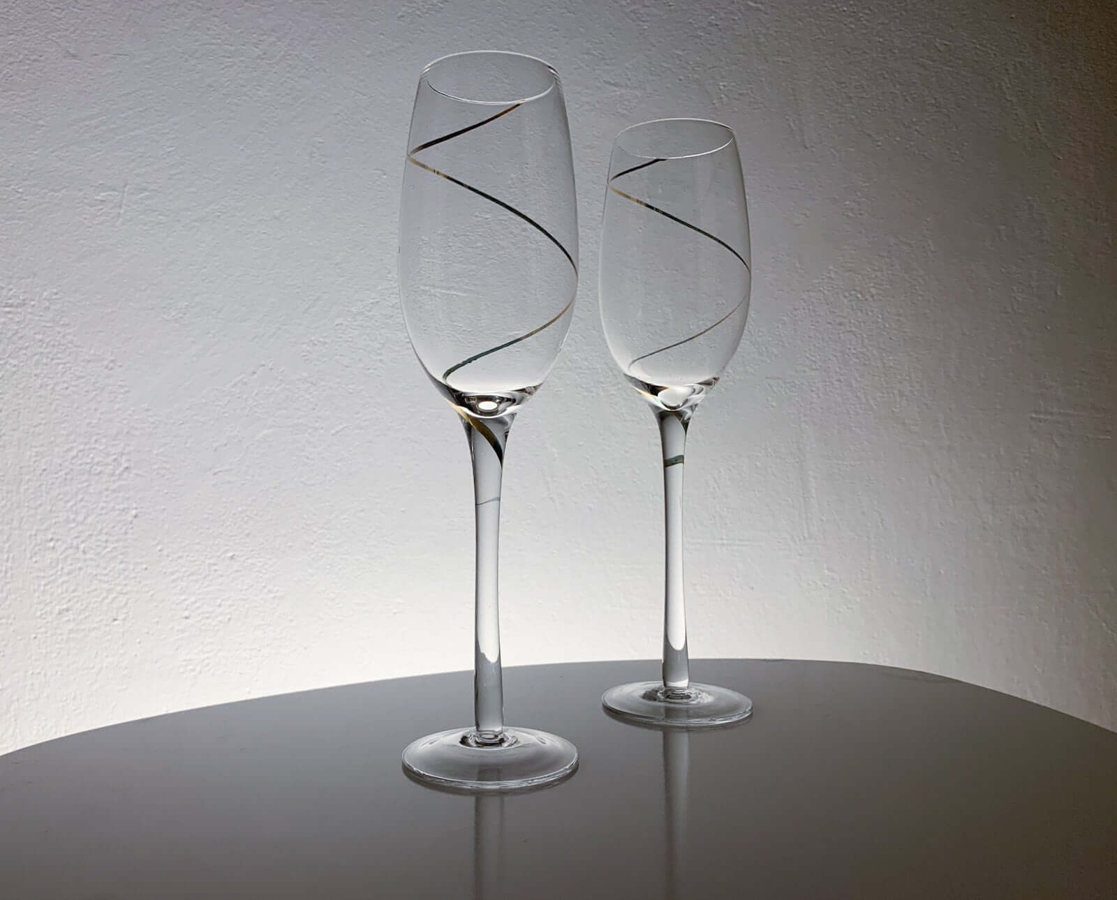 Vintage crystal glass Gold Line Kosta Boda