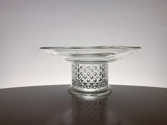 Vintage glass candle holder Kumela Finland
