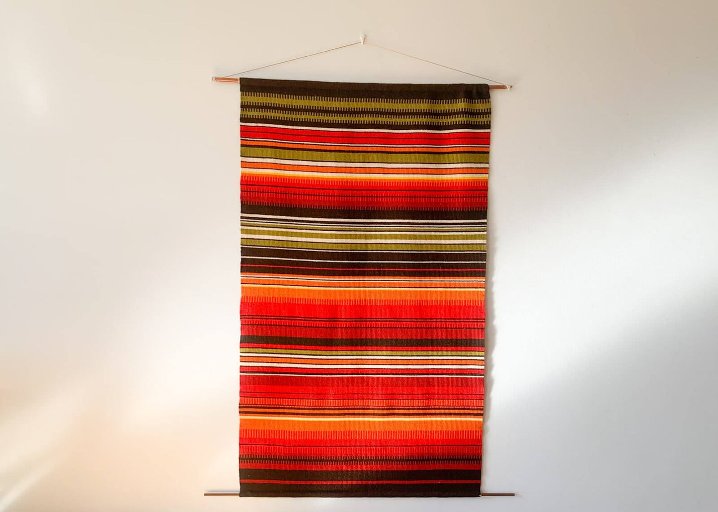 Vintage rug carpet Nordics Autumn colors natural wool
