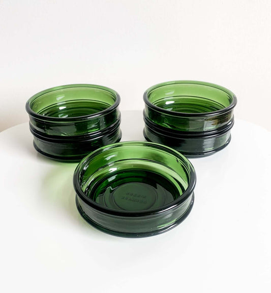 Green glass bowl | Nissen Danish design