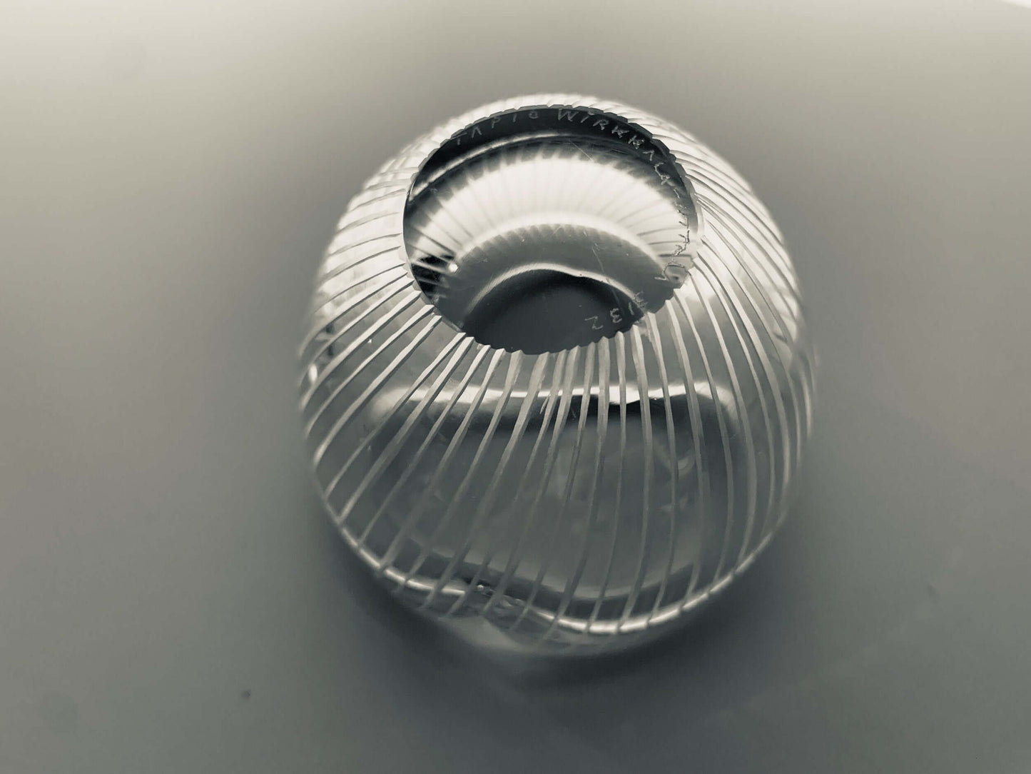 Signature of Tapio Wirkkala on glass art work | Molna Vintage collection